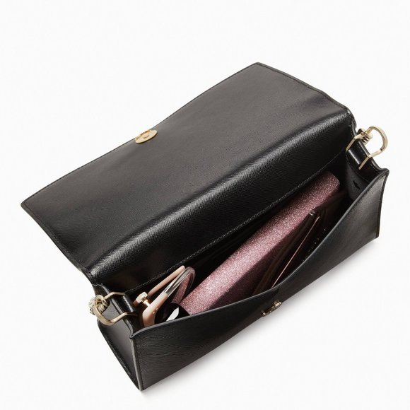 New Kate Spade Carson Saffiano Leather Convertible Crossbody bag Black - Picture 5 of 5